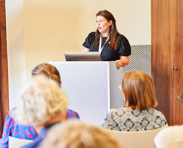 Sinead Oskan giving speech